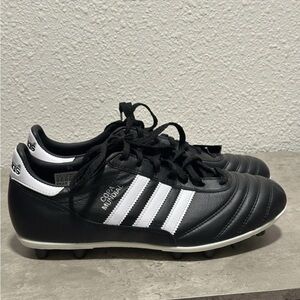 Adidas Copa Mundial Leather Black White Soccer Cleat 015110 Rare Men's Size 10